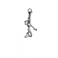 Silver 21x14mm Mermaid Charm on a lobster trigger