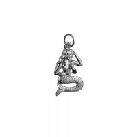 Silver 21x14mm Mermaid Pendant or Charm