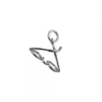 Silver 21x20mm Glasses / Spectacles Pendant or Charm