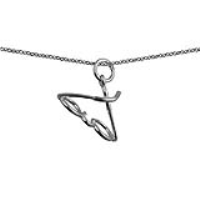 Silver 21x20mm Glasses / Spectacles Pendant with a 1mm wide rolo Chain 14 inches Only Suitable for Children