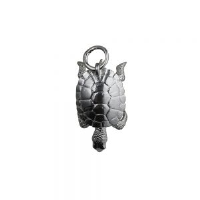 Silver 22x12mm moveable Tortoise Pendant or Charm