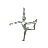 Silver 22x20mm Lord of the Dance Yoga Position Pendant or Charm
