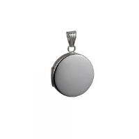 Silver 23mm round plain flat Locket