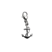 Silver 23x10mm Anchor symbol of hope Charm on a lobster trigger