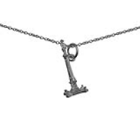 Silver 23x10mm Nelson's Column Pendant with a 1mm wide rolo Chain 22 inches