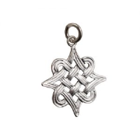 Silver 23x23mm Islamic Motif Pendant