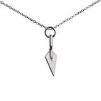 Silver 23x6mm solid Builders Trowel Pendant with a 1mm wide rolo Chain 24 inches