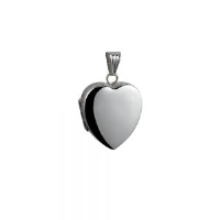 Silver 24x20mm heart shaped plain Locket