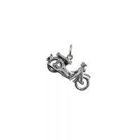 Silver 25x14mm Honda Motorbike Pendant or Charm