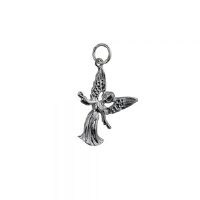 Silver 25x18mm welcoming Guardian Angel Pendant or Charm