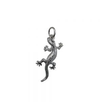 Silver 26x13mm Lizard Pendant or Charm