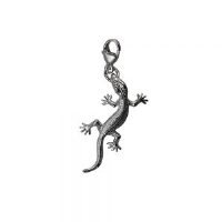 Silver 26x14mm Lizard Charm on a lobster trigger