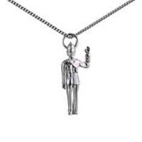 Silver 28x11mm Policeman Pendant with a 1.3mm wide curb Chain 20 inches