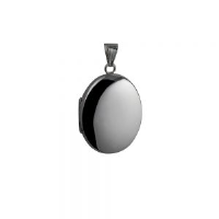 Silver 30x24mm oval plain Locket