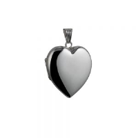 Silver 30x28mm heart shaped plain Locket
