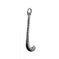Silver 33x10mm Hockey Stick Pendant or Charm