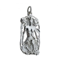 Silver 33x17mm Scorpio Zodiac Pendant