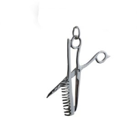 Silver 35x20mm Scissors & Comb Pendant