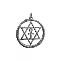 Silver 36mm round Eternal Life Pendant