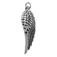 Silver 39x12mm solid Angel's Wing Pendant or Charm