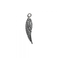 Silver 39x12mm solid Angel's Wing Pendant or Charm