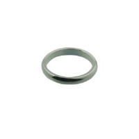 Silver 3mm plain D shaped Wedding Ring Sizes I-P