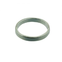 Silver 3mm plain flat Wedding Ring Sizes Q-Z
