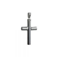 Silver 40x25x6mm handmade plain Memorial Cross