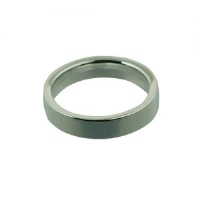 Silver 4mm plain flat Court Wedding Ring Sizes I-P