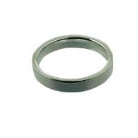 Silver 4mm plain flat Court Wedding Ring Sizes Q-Z