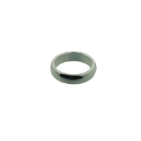 Silver 5mm plain D shaped Wedding Ring Sizes I-P