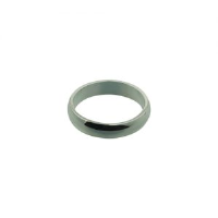 Silver 5mm plain D shaped Wedding Ring Sizes Q-Z