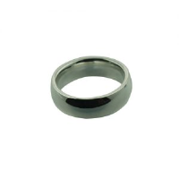Silver 6mm plain Court Wedding Ring Sizes I-P