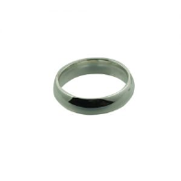Silver 6mm plain Court Wedding Ring Sizes Q-Z
