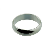 Silver 6mm plain D shaped Wedding Ring Sizes Q-Z