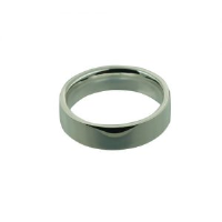 Silver 6mm plain flat Court Wedding Ring Sizes Q-Z