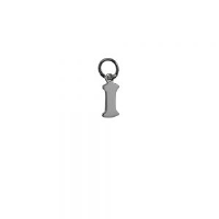 Silver 6x10mm plain Initial I Pendant or Charm