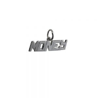Silver 6x21mm 'Money' Pendant or Charm