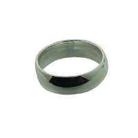 Silver 7mm plain Court Wedding Ring Sizes Q-Z