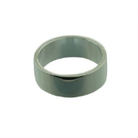 Silver 8mm plain flat Wedding Ring Sizes Q-Z