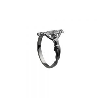 Silver Crucifix Cross Ring Sizes J-P