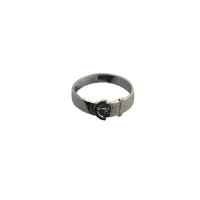 Sliver 6mm gents embossed Buckle Ring Sizes R-Y