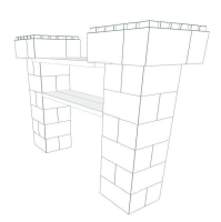 Catering Table - Simple cantilevered - 5 Ft 6 In x 1 Ft 6 In x 3 Ft 7 In