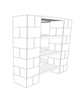 Shelving - 4 Level Corner Shelving Kit A/Thick Columns