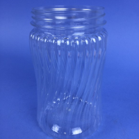 Clear PET ROUND SPIRAL JAR 450ml PETSP450C