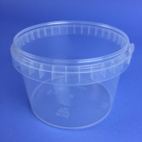 SMALL VOLUME CLEAR 550ml TAPERED BUCKET C/W TAMPER EVIDENT NECK - JB550C