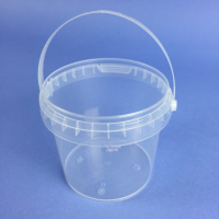 Small Volume Round Clear Tub 365ml complete with Handle - SV365C