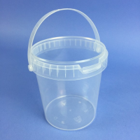 Small Volume Round Clear Tub 850ml complete with Handle - SV850C