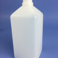 Plastic Bottle 1000ml Clear Square HDPE Narrow Neck S100S