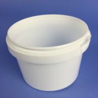 SMALL VOLUME WHITE 550ml TAPERED BUCKET C/W TAMPER EVIDENT NECK - JB550W -